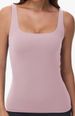 Women's Clothing Ribbed Square Neck Sleeveless Top - Slim Fit Stretch Fabric For Casual & Layering_ecoleips.com