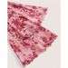 Summer Women's Y2k Floral Printed Sweet V-Neck T-shirts Mesh Beach Party Dress Top Flare Sleeve Square Collar Lace Up Shirt 2025_ecoleips.com