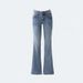 In-stock American Retro Style Low-waist Flared Jeans Women, Slim Fit, Versatile, Slightly Stretchy, Suitable Autumn And_ecoleips.com