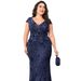 plus Size Sequined Evening Dress European American Style Sexy Elegant Slim Fitting Fishtail Long Dress for Women Party Wear_ecoleips.com