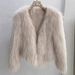 Mao Mao Jacket Women's Thick Plush Small Fragrant Wind V-neck Temperament Women's Clothing_ecoleips.com