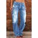 Women’s Flared Bootcut Jeans – Vintage Washed Denim Pants For A Slimming Silhouette (Light Blue, Dark Blue, Black, Gray, S-5XL)_ecoleips.com