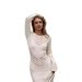 Women's Chic Hollow Out Ribbed Round Neck Long Sleeve Knit Side Slit Bodycon Midi Dress – Fall Elegant Gown 2026_ecoleips.com