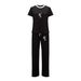 Dandelion Print Casual Comfortable Style Pant Set Short Sleeved Top With Trousers Spring/Summer Season Women's Fashion_ecoleips.com