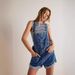 Large Size, Fat, Mm, Loose, Multi Pocket, Shoulder Strap, One-piece Jeans For Women_ecoleips.com