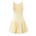Women's Clothing Women's Slim Fit Mini Dress Fashionable Sweet Single Breasted Sleeveless Backless Style For Summer_ecoleips.com