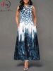 Elegant Summer Boho Long Dress Sleeveless Casual Floral Print Maxi Dress For Women Perfect For Beach Party_ecoleips.com