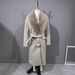 Fashion Long Fur Lapel Woolen Coat Autumn And Winter_ecoleips.com