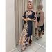 Women’s Clothing Muslim Arabic Women's Print Large Swing Dress_ecoleips.com