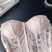 Women's Clothing Strapless Vest Pure Desire Heavy Embroidery Mesh Slim Fit Short Top Lace Up Fishbone For Autumn_ecoleips.com