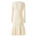 K Light Luxury And Minimalist Knitted Dress With Round Neck, Long Sleeved Fishtail Skirt, Slim Fit And Slimming, Waist Cinching Skirt_ecoleips.com