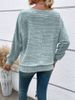 K New Comfortable Casual Solid Color Long Sleeved Round Neck Knitted Sweater Pullover T-shirt_ecoleips.com