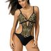 European And American Style Solid Color Bikini Women's Swimsuit Backless Swimwear New Large One-Piece_ecoleips.com