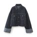 Distressed Denim Jacket & Rolled Hem Jeans Set – Vintage Western Two-Piece Outfit With Adjustable Waist Tie_ecoleips.com