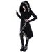 Fashion Trend Ladies Punk Moon Pattern Printing Long-sleeved Cardigan Sweater Long Style_ecoleips.com