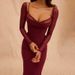 Women's Clothing Spring And Summer Long Sleeved Suspender Dress Sexy Backless Tight Slit Long Skirt_ecoleips.com