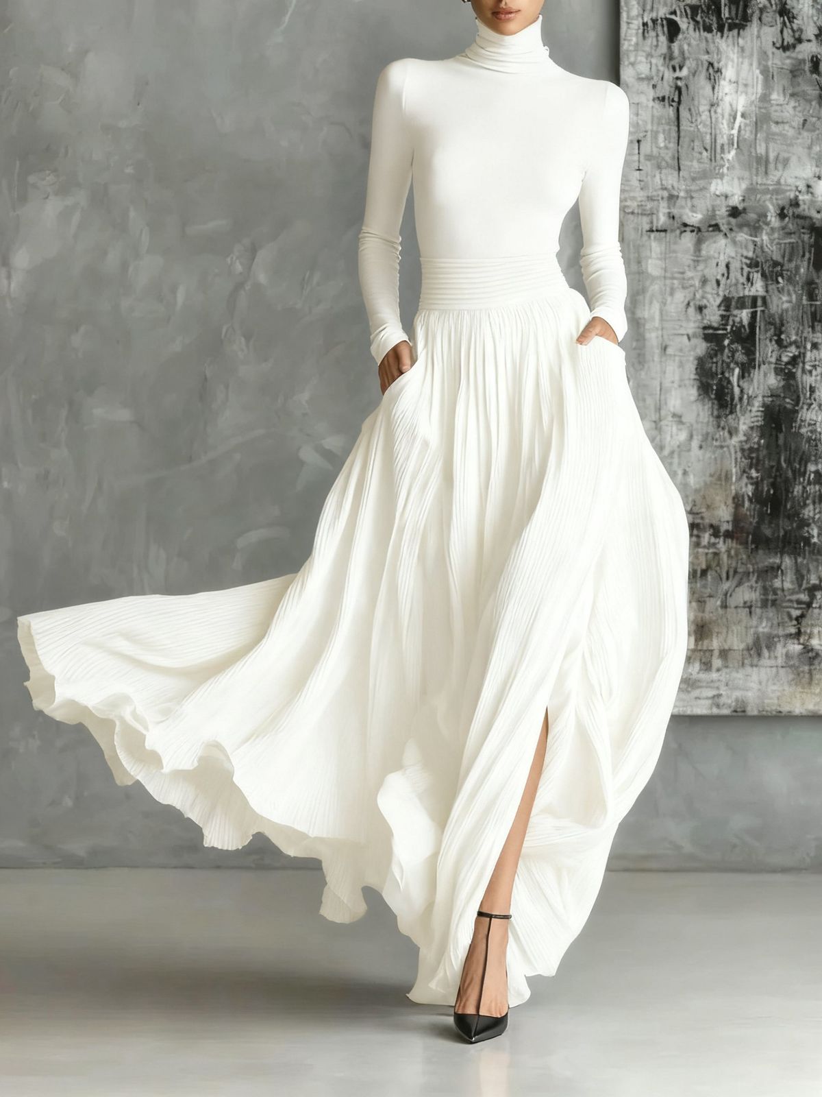 French Retro Elegant Light Luxury Slim Fit Women's Suit Skirt Cross Border European American Style Niche Gentle Clothing_ecoleips.com
