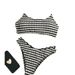 Women's Clothing New Sexy Split Striped Lace Bikini Ins Style Ladies Beach Vacation Swimsuit_ecoleips.com