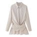 Aria Basics Aria Basics European And American Women's Clothing Wholesale Cross-border Foreign Trade New Design Wrap-tie Striped Loose_ecoleips.com