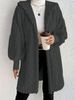 Women's Oversized Hooded Fleece Jacket – Cozy Long Sleeve Pullover For Fall & Winter, Streetwear Fashion_ecoleips.com