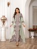 Modest Abaya Dress Muslim Women's Beaded Kaftan Robe Dress High Density Rhinestone Print Middle East Design_ecoleips.com