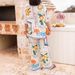 Women's Clothing New Personalized Graffiti Print Loose Large Size Casual Shirt Wide Leg Pants Suit_ecoleips.com