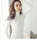 2025 Autumn And Winter Turtleneck Velvet Bottoming Shirt Women's Long-sleeved Solid Color Korean Version Women's Clothing Warm, Slim And Thin T-shirt_ecoleips.com