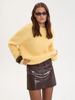 Women's Oversized Alpaca Wool Sweater – Soft Short-Sleeve Knit Pullover (One Size, Gray/Beige/Pink/Red/Green/Yellow/Brown)_ecoleips.com
