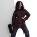 Retro Women's Suede Jacket Lapel Belted Waist Cinching European American Style Autumn Winter 2025 New Fashion Coat_ecoleips.com