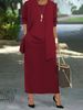 Elegant plus Size Three Piece Set Solid Color Coat with Irregular Hem Versatile European American Style Camisole And Skirt for Women_ecoleips.com