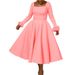 Fashionable And Elegant Feather Fur Splicing Banquet Big Swing Dress Dress For Women_ecoleips.com