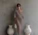 Zen-Inspired Asymmetrical Maxi Dress – Elegant Off-Shoulder Silhouette, Polyester Flowy Boho Dress With Side Slits_ecoleips.com