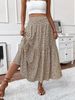 Versatile Slimming A-Line Maxi Skirt, Floral Printed Spliced Umbrella Skirt, High-End Women’s Skirt For Spring & Summer_ecoleips.com