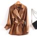 Women’s Slim-Fit Cropped Faux Leather Jacket – Korean-Inspired Biker Style (Spring & Autumn Lightweight)_ecoleips.com