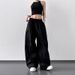 Drapey Banana Wide-Leg For Women Summer New High-Waisted Straight-Leg Casual Pants_ecoleips.com