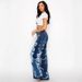 Women's High-Waisted Wide Leg Jeans - Vintage Washed Denim Pants For American Casual Style_ecoleips.com