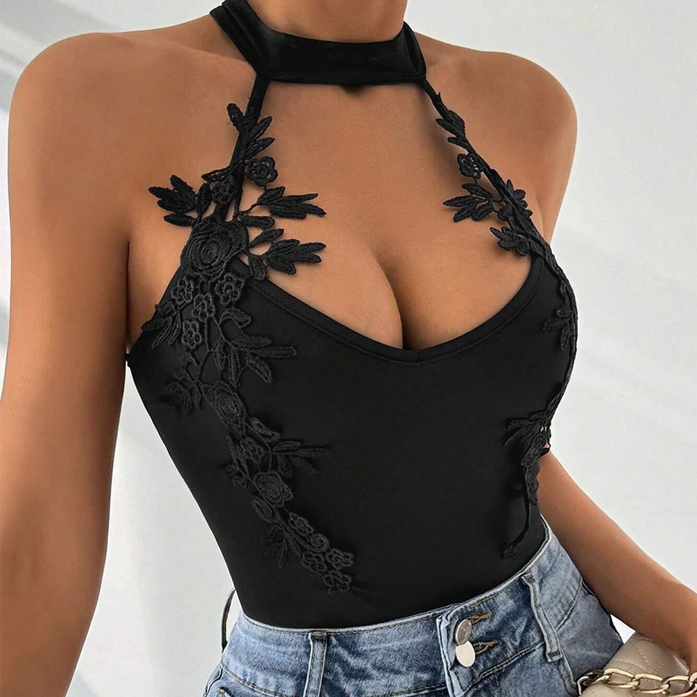 Women's Clothing Women's Fashion Casual Jumpsuit Spring And Summer New Lace Jacquard Design Jumpsuit_ecoleips.com