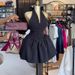 Elegant V-Neck Halter Dress With Bow Back – High Waist Summer Mini Dress For Women_ecoleips.com
