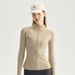 Women's Yoga Jacket With Zipper, Stand-Up Collar, Patchwork Sports Top, Slim Fit, Long Sleeve, Suitable For Running,_ecoleips.com