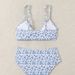 Women's Clothing Fashionable Floral Print Three Piece Bikini Set For Women All Over Print For Formal & Casual For Women_ecoleips.com