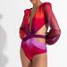 Women's Clothing printed sexy one-piece swimsuit long-sleeved bikini swimsuit _ecoleips.com