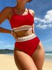Verve Qianmo Clothing 2024 High Waist Two-Piece Swimsuit For Women, New Multicolor Bikini, Sexy Bikini_ecoleips.com