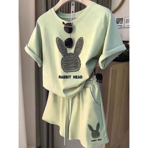 Women's Clothing Women's Sports And Leisure Suit Loose Fit Summer Outfit Short Sleeved Two Piece Set Fashionable Youthful_ecoleips.com