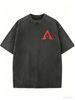 Women's Casual Urban Tee, Washed Texture Oversized Summer Essential_ecoleips.com