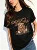 Women Cute Box Teddy Bear Serendipity Carpe Diem Letter Graphic T Shirt Round Neck Short Sleeve Loose Casual Summer Tops_ecoleips.com