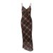 Europea Ad America 2026 Sprig New Fashio Retro Plaid Pure Desire Elegat Slim Fit Strap Dress For_ecoleips.com