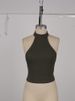 Summer Solid Halter Sleeveless Backless Slim Fit Vest Women'S Casual Versatile Y2K Top Party Club Street Style Clothes_ecoleips.com