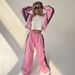 Color-Block Zip-Up Hoodie & Jogger Set – Oversized Streetwear (Breathable Polyester, Unisex Fit, Bold Contrast Panels)_ecoleips.com