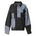 Urban Street Style Distressed Denim Jacket For Women, Oversized Patchwork Collar Coat, Fashionable Retro Loose Fit Casual Jacket_ecoleips.com