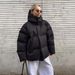 girl Girl 2025 Winter New European And American Style Loose Jacket For Women, Solid Color Hooded Cotton Coat_ecoleips.com